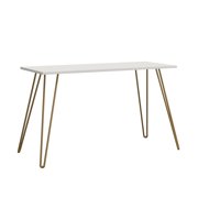 Ameriwood Home Owen Writing Desk, White & Gold