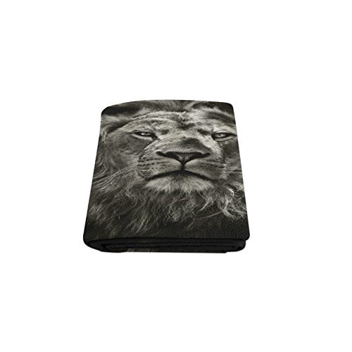 Rylablue Lion Blanket Fleece Throw Blanket For Sofa Or Bed 58x80 Inches