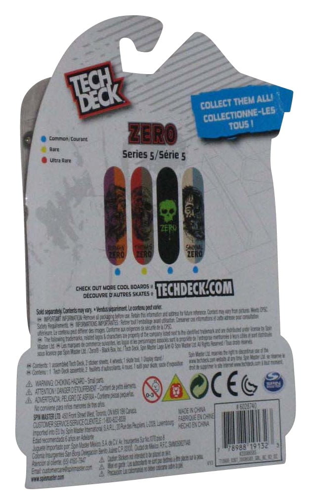 Tech Deck Series 5 Zero 96mm Mini Skateboard Spin Master - ToyWiz