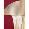 thumbnail image 6 of YEAHDOR Womens Metallic Color Contrast Tank Dress Dancewear One Shoulder Sleeveless Praise Lyrical Dance Dress A Burgundy XL, 6 of 7