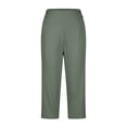 thumbnail image 4 of Miqool Women's Capri Pants Summer Pull-On Stretch Golf Pants High Waisted Straight Leg Business Casual Dressy Cropped Yoga Work Pants with Pockets, 4 of 9