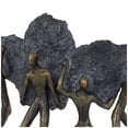 thumbnail image 4 of 13" x 11" Bronze Polystone Carrying Stone People Sculpture, by DecMode, 4 of 10