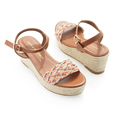 

Kate & Mallory Woven Strap Platform Wedge Sandals