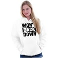 thumbnail image 4 of Cool Won't Back Down Gym Workout Unisex Plus Fleece Graphic Hoodie Brisco Brands 2X, 4 of 5
