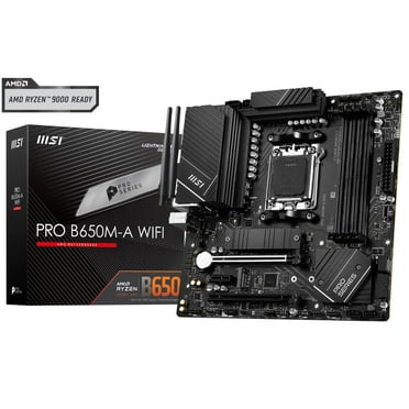 MSI PRO B650M-A WIFI AM5 AMD B650 SATA 6Gb/s DDR5 Ryzen 7000 Micro ATX Motherboard