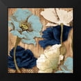 thumbnail image 2 of Medley, Elizabeth 20x20 Black Modern Framed Museum Art Print Titled - Blue Joyful Poppies II, 2 of 5