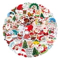 thumbnail image 3 of 100 pegatinas navideñas de invierno, vinilo impermeable, diseño de Papá Noel, copo de nieve, muñeco de nieve, para álbumes de recortes, portátiles, botellas de agua, sobres y tarjetas, 3 of 5