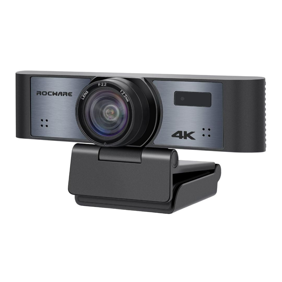 ROCWARE RC16 4K Webcam Ultra HD USB Tracking Zoom Flip with Remote