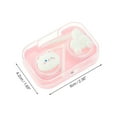 thumbnail image 3 of Unique Bargains 1 Set Contact Lens Case Contact Lens Container Contact Lens Carrier Kitten Style A 2.36"x1.65"x1.1" Pink, 3 of 5