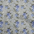 thumbnail image 1 of oneOone Tissu Viscose Chiffon Bleu Moyen Floral Rétro Matériel de Robe Tissu Imprimé Tissu au Mètre 42 Pouces de Large, 1 of 5
