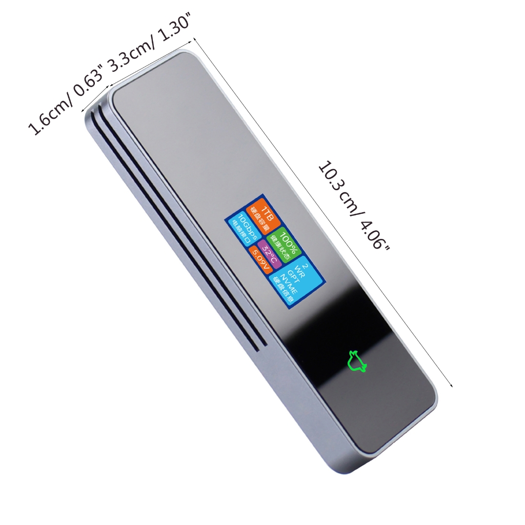 Zeiwohndc Metal SSD NVMe RGB Cover NVME NGFF 10Gbps External Hard Drive Case