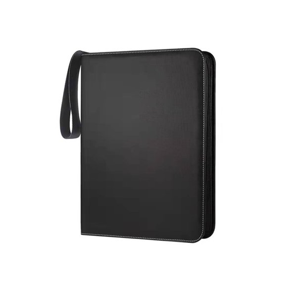 Injueey Carpeta de tarjetas comerciales, billetera de bolsillo, organizador de exhibición de almacenamiento impermeable, soporte portátil para Coleccionables y objetos de recuerdo Misc. Negro Injueey HA069767-02