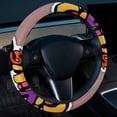 thumbnail image 2 of Thanksgiving Font 14.5 Inch Printing PVC Leather Auto Accessory Steering Wheel Cover Car Wheel Covers Steering Wheel Covers, 2 of 6