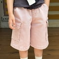 thumbnail image 7 of Kids Boys' Cargo Shorts Loose Casual Drawstring Elastic Waist Summer Trendy Shorts with Pocket Boy Clothes 4-5 Years Boys Clothes, 7 of 7