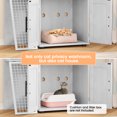 thumbnail image 4 of Cat Litter Box Enclosure with Platform, Double Indoor Tall Cat Litter Box Furniture Hidden, Large Wooden Cat House with Ladder, Multi-functional Cat Litter Box Enclosures, 4 of 8