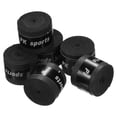 thumbnail image 1 of Unique Bargains 43.3' Round Groove Non-Slip PU Tennis Racket Overgrip Tape Wraps Black 6 Pack, 1 of 6