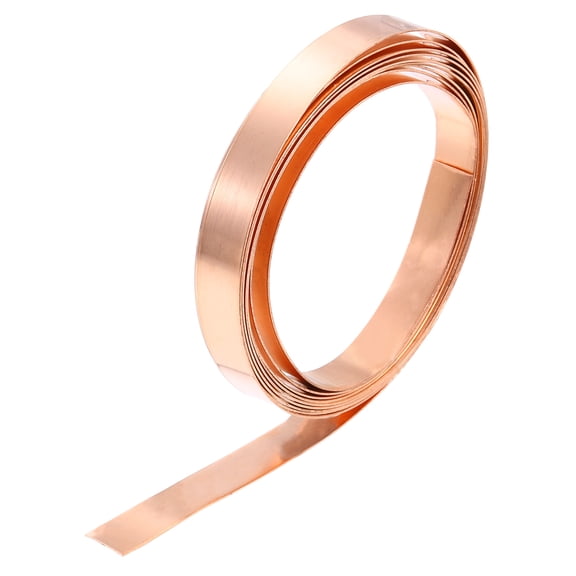 Uxcell 0.3mm x 10mm x 2000mm Copper Sheet Roll, 99.9% Pure Copper Strip Flashing Metal Foil Plate for DIY Project Jewelry Craft Electrical Repair