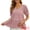 Pink, variant on DARING DIVA Women's Maternity Ruffle Short Sleeve Casual Tiered Shirt S Brown