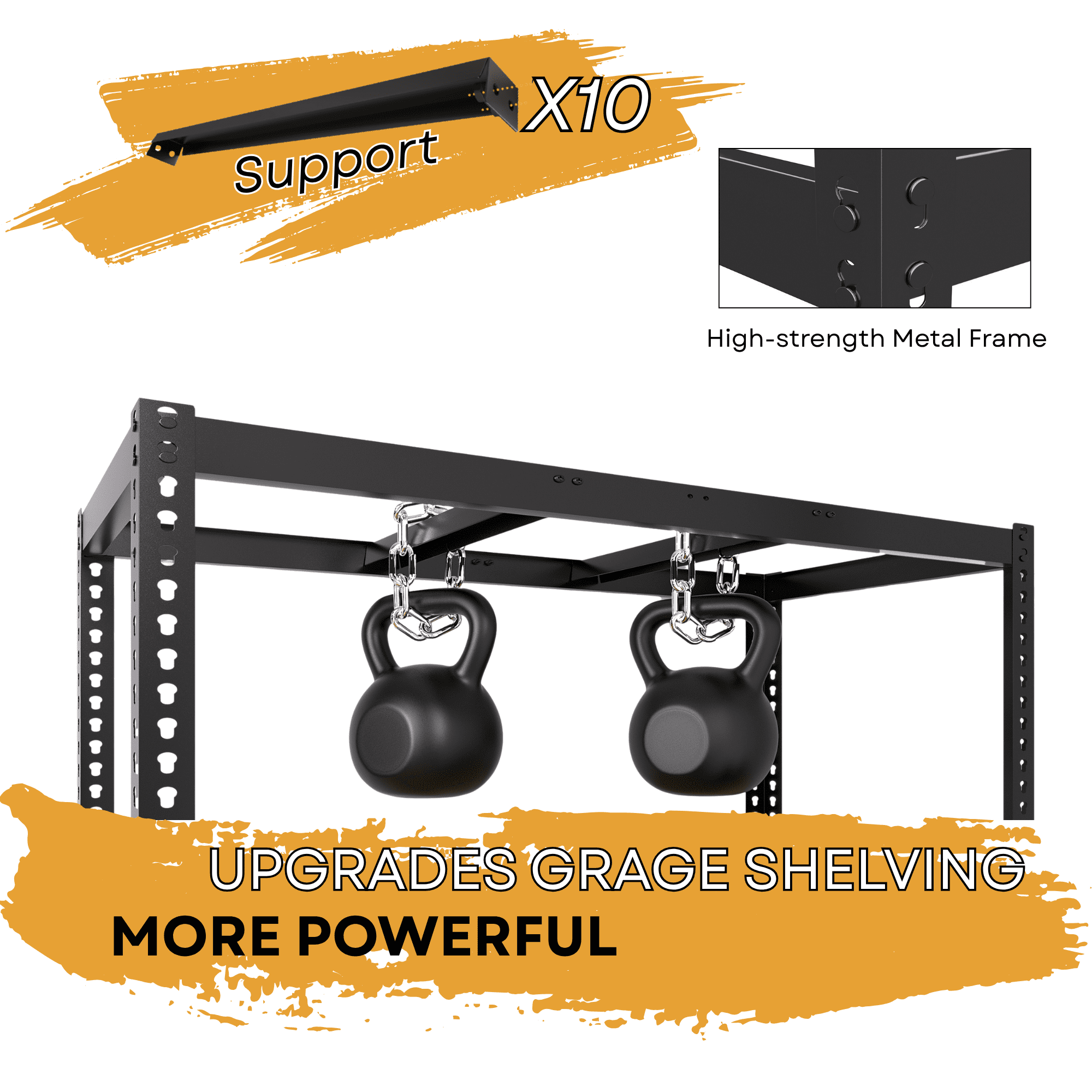 TrumanPick Metal Storage Shelves 48" W x 24" D x 71" H Adjustable Heavy Duty Shelving for Garage,3250lbs