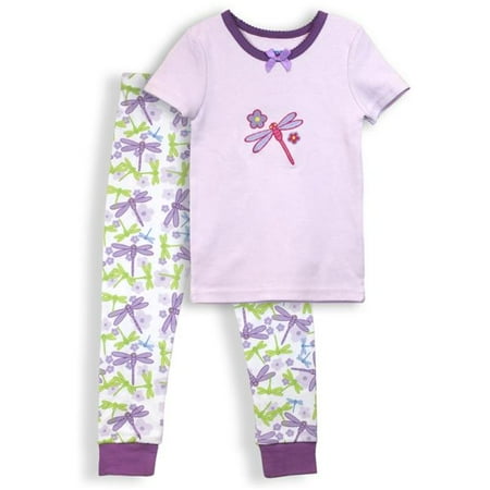 

Spencers H78106-5T Dragonfly Pajama - Lilac & All-Over Print - 5 Toddler 2 Piece