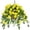 styleC Baskets with Yellow Flowers, variant on Artificial Hanging Plants Outdoors, Fake Artificial Hanging Baskets with Flowers, Faux Silk Flowers for Front Porch Patio Outside Urn Fillers Spring Summer Decor(Yellow)