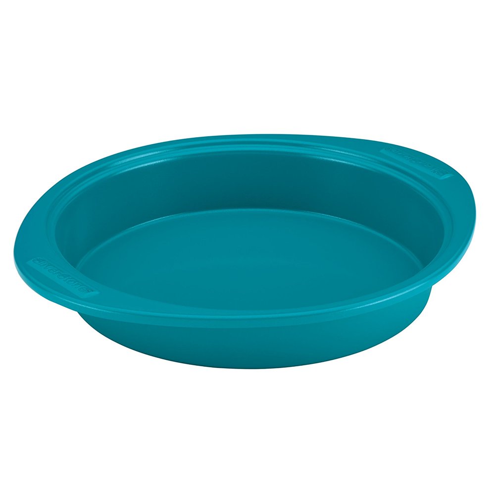 Hybrid Ceramic Nonstick Bakeware Steel Cake Pan, 9Inch Round, Marine Blue, This SilverStone