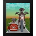 thumbnail image 2 of Fab Funky 20x24 Black Modern Framed Museum Art Print Titled - Great Dane Chopper and Sidecar, 2 of 5