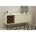 thumbnail image 2 of Pemberly Row Wood Wine Rack Sideboard in Maple Cream & Off White, 2 of 9
