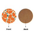thumbnail image 2 of Multi-Shape Mdf Cork Coaster 4 Pieces Of Anti-Slip, Anti-Wear And Anti-Fouling 3.9in Easy To Clean And Stable Structure Snake Skin Print Style Coral_4 Round Shape, 2 of 7