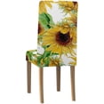 thumbnail image 2 of KXMDXA Yellow Sunflowers Stretch Chair Cover Protector Seat Slipcover for Dining Room Hotel Wedding Party Set of 1, 2 of 5