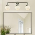 thumbnail image 4 of Innovations Lighting  Beacon 3 Light 30" Bath Vanity Light Matte White/Brushed Satin Nickel, 4 of 5