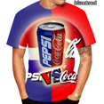 thumbnail image 4 of Camiseta De Moda Impresión 3D Pepsi Cool Camisetas Para Hombres/Mujeres Divertidas Streetwear Verano Casual Tops, 4 of 4