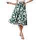 thumbnail image 1 of Falda Midi Floral INSPIRE CHIC para Mujeres, Vestido Casual Elegante de Verano, Falda A-line Boho S Verde, 1 of 6