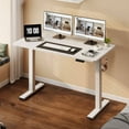 thumbnail image 3 of FLEXISPOT 48" x 30" Electric Height Adjustable Standing Desk One-Piece White Desktop with Two Hooks, 176 lbs Capacity, 3 of 12