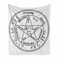 thumbnail image 1 of Occult Soft Flannel Fleece Throw Blanket, Minimalist Magic with Dated Shape and Motif Old in New Art Print, Cozy Plush for Indoor and Outdoor Use, 70" x 90", Black White, by Ambesonne, 1 of 6
