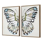 Crystal Art Gallery Butterfly Framed Wall Art Dcor Digital Print Set of 2 by Isabelle Z Size 18" x 24"