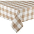 thumbnail image 2 of Buffalo Check Classic Farmhouse Tablecloth 60x104 Inch, Stone, Waterproof, Stain Resistant, Perfect for Kitchen, Dining, and Outdoor Gatherings, Timeless Design, 2 of 6