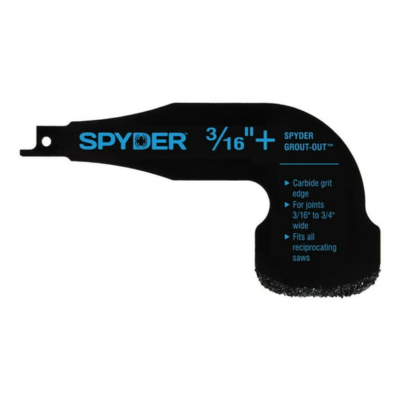Spyder Grout-Out™ 3/16 to 3/4-Inch Grout Removal Tool, Attachment for Reciprocating Saws 100264