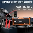 thumbnail image 4 of GOOLOO GP4000 4000A Peak Car Jump Starter, 12V Portable Battery Booster for All Gas & 10.0L Diesel Engines, USB-C Fast Charge Power Bank, SuperSafe Protection, Emergency Starter Pack, 4 of 9