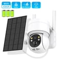 thumbnail image 1 of Panel Solar de 4MP para exteriores, cámara IP con Wifi, 1080PP, PTZ, batería recargable, detección de movimiento PIR, Audio, cámara de seguridad CCTV inalámbrico, 1 of 3