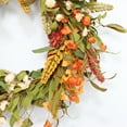 thumbnail image 5 of 24 Inch Fall Wreath with Pumpkin and Wheat Design for Door Wall Farmhouse Autumn Thanksgiving Holiday Indoor Outdoor Décor, 5 of 9