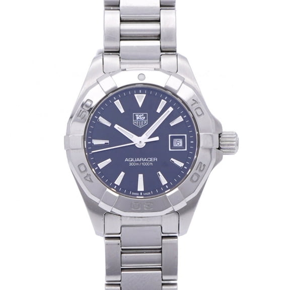 Pre-Owned TAG Heuer Aquaracer WAY1410 Quartz Watch Stainless Steel Black Dial 0038TAG... (Fair)