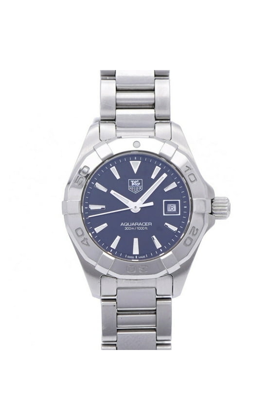 Pre-Owned TAG Heuer Aquaracer WAY1410 Quartz Watch Stainless Steel Black Dial 0038TAG... (Fair)