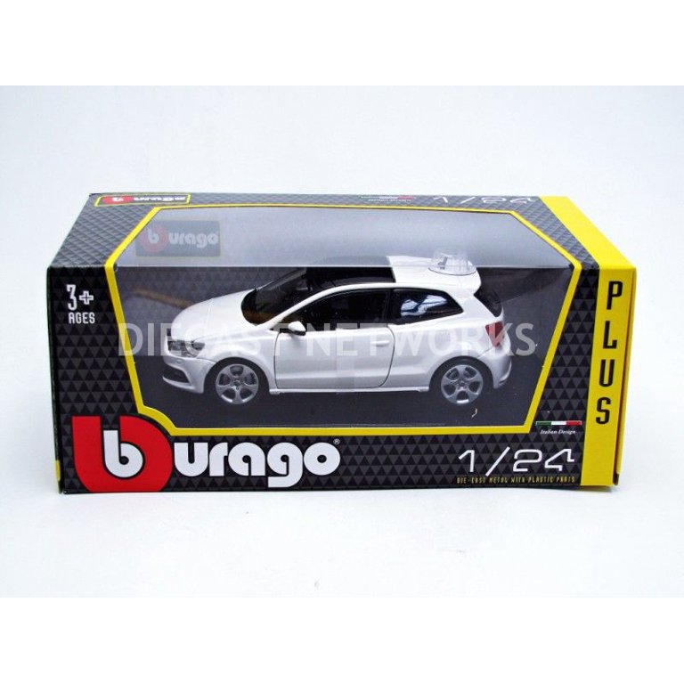 ミニカー Bburago Volkswagen Polo GTI Mark 5 1/32 VW Polo GTi mk5 in yellow, 1:32 scale diecast car model from