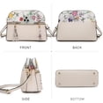 thumbnail image 3 of Bandolera Dasein para mujer, borla, bolsillo con cremallera, flor blanca, 3 of 5