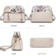 thumbnail image 3 of Bandolera Dasein para mujer, borla, bolsillo con cremallera, flor blanca, 3 of 5