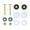 A Set, variant on GROWTH TANK Toilet Bowl to Floor Bolts Bathroom Spare Parts Universal Toilet Floor Bolts A Set