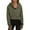 Army Green, variant on Women's Fashion Casual Hooded Zip Padded Long Sleeve Solid Colour Sweatshirt for Fall and Winter, Fleece Lined, Winter Clothes for Women,Army Green,L