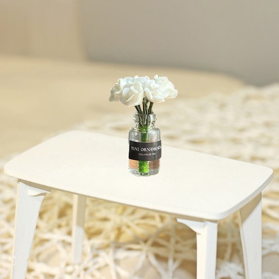 Sunjoy Tech 1:12 Miniature Rose Tulip Flower Set,Dollhouse Room Decor Garden Accessory for Children Gift