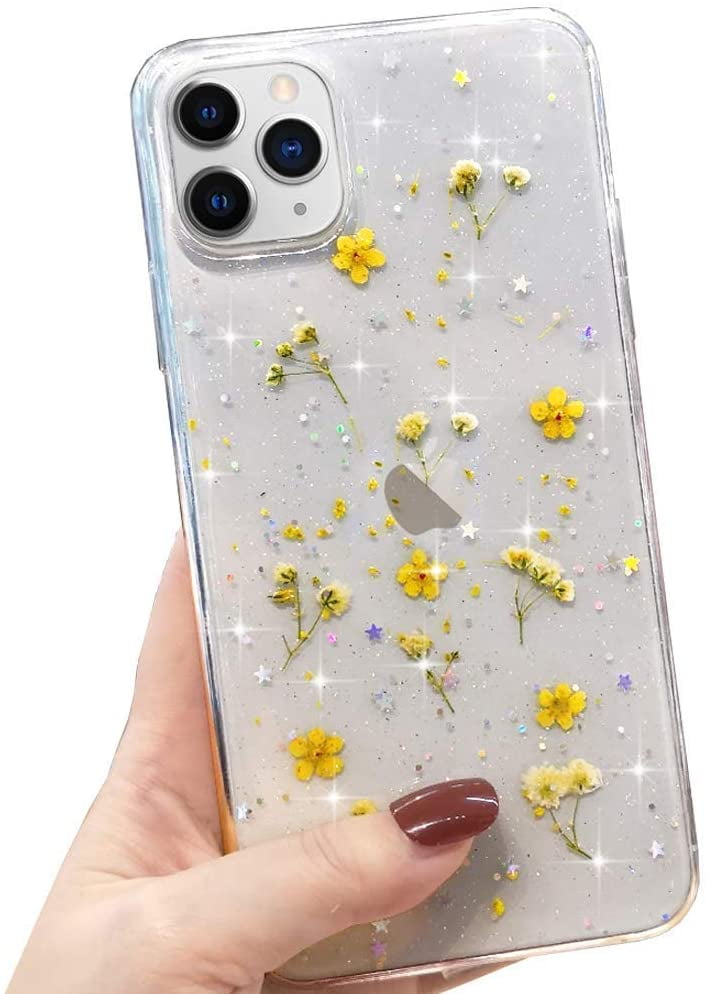 Iphone 11 phone case pressed flowers Clearance